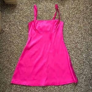Pink mini dress